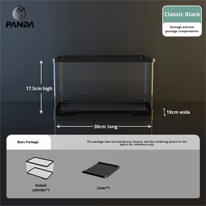 Fornitura Diretta dalla Fabbrica Nuovo Set Completo per Paesaggistica Domestica Piccola Vasca per Pesci Ecologica in Plastica Trasparente con Coperchio per Tartarughe da Scrivania - Product Image 6