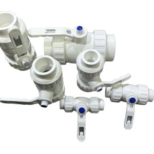 Robinet à bille manuel à haut débit PPR, double joint, tout plastique, raccords de tuyauterie d'eau 4/6 points, structure OEM personnalisable - Product Image 3