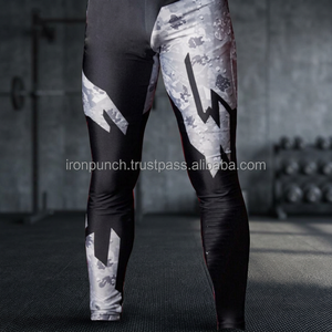 กางเกงเลกกิ้งรัดรูป IRON PUNCH พิมพ์ลายแบบ Sublimation ผ้ายืดสแปนเด็กซ์ สำหรับผู้ใหญ่ ป้องกันขา สำหรับการฝึกซ้อม ทุกฤดูกาล - Product Image 3