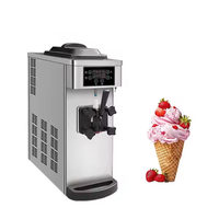 Promotieprijs Mini Commerciële Automatische Softijs Machine Draagbare Tafelblad Huishoudelijke Burger/Dessertwinkel Gebruik