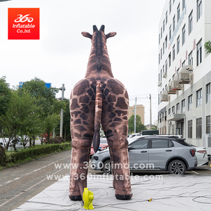 360 personalizzato luce LED <span class=keywords><strong>20ft</strong></span> pubblicità gonfiabile giraffa cartone animato mascotte per eventi all'aperto decorazione di festa con soffiatore accessorio - Product Image 4