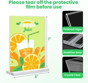 A5 & A4 miễn phí đứng Acrylic giữ dấu t Hình dạng giấy hiển thị đứng Tabletop tấm nhựa đứng - Product Image 5