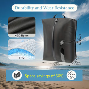 Tas penyimpanan perjalanan, kualitas tinggi 301-400ml geometris TPU tas penyimpanan vakum kompresi kedap udara tahan air ritsleting ruang tamu - Product Image 4