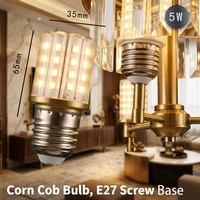 Lampe suspendue et murale LED à économie d'énergie pour intérieur, ampoule LED compacte et sans scintillement 5W E27 E14