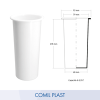 Vase funéraire rond haut de gamme de style européen, fabriqué en Italie, insert personnalisé pour mausolée, hauteur 7 pouces