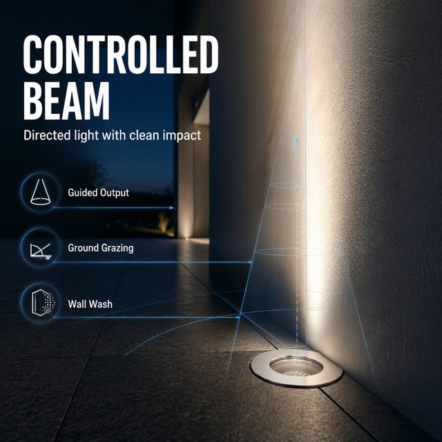 Anti-glare Ground Lamp 8W Flush Mount LED Underground Light IP68 Waterproof Low Voltage Outdoor Garden Buried  Inground Light