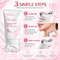 Crème raffermissante et liftante pour le cou avec logo personnalisé, au PDRN et collagène, pour un effet tenseur, lissant, repulpant et améliorant l'élasticité, utilisable avec Gua Sha