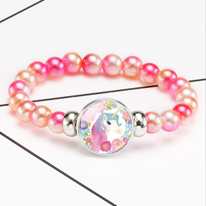Yiwu usine de dessin animé mignon coloré licorne cheval un chapelet de perles bracelet enfant enfants orthèse dentelle - Product Image 6