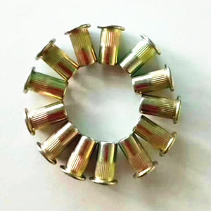 M4 M5 <span class=keywords><strong>M6</strong></span> M8 M10 M12 Filetage Métrique Haute Qualité Acier au Carbone Hexagone Tête Plate Reliure Rivnut Nutsert Insert Rivet Écrou - Product Image 6