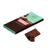 Caja de barra de chocolate de cartón blanco impresa, a todo color laminado mate CMYK, respetuoso con el medio ambiente al por mayor, embalaje de calidad alimentaria en relieve