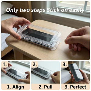 Private Label Dust-Free Tempered Glass Screen Protector Installation Kit OEM for iPhone 17 18 Pro Max <b>Magic</b> <b>Box</b> Screen Protector - Product Image 6