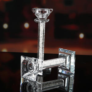 Crystal <strong>Glass</strong> <strong>Candle</strong> <strong>Holder</strong> Wedding Decoration European Style Home Decor Centerpiece - Product Image 2