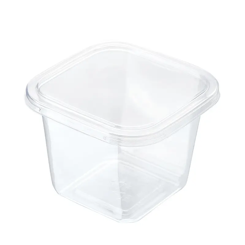 350Ml Wegwerp Plastic Clear Plein Dessert Mousse Cups Met Deksel