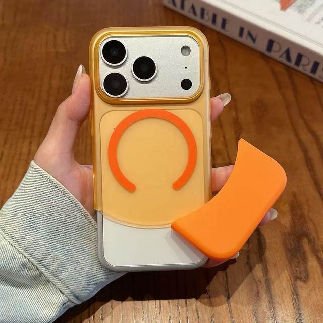 Ultra-Thin Matte Magnetic Phone Case for iPhone 17promax 16 15 Color-Painted Split Design Detachable Fashionable Protection Case