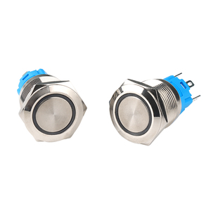 19 mm Metal basmalı anahtar olmayan kilitleme ışıklı LED su geçirmez anlık Metal basmalı anahtar - Product Image 4