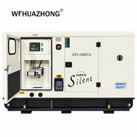 Groupe électrogène diesel super silencieux certifié CE 80 kVA 100 kVA, groupe électrogène diesel industriel pour l'alimentation de secours des petites usines