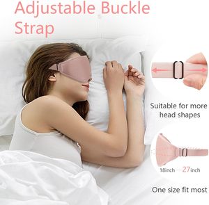 100% couvre-yeux bloquant la lumière avec sangle réglable bandeau <span class=keywords><strong>de</strong></span> <span class=keywords><strong>nuit</strong></span> pour les femmes <span class=keywords><strong>masque</strong></span> pour les yeux 3D en mousse à mémoire <span class=keywords><strong>de</strong></span> forme pour dormir - Product Image 4
