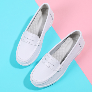 <span class=keywords><strong>Scarpe</strong></span> da Infermiera <span class=keywords><strong>Bianche</strong></span> in Pelle di Vacchetta per <span class=keywords><strong>Donna</strong></span>, Suole Morbide Traspiranti Antiscivolo di Alta Qualità, <span class=keywords><strong>Scarpe</strong></span> da Lavoro Femminili per Ospedale - Product Image 4