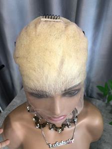 <span class=keywords><strong>Parrucca</strong></span> CF130 Full Lace per Trecce Biondo 613 #   Capelli Umani Vergini <span class=keywords><strong>Afro</strong></span> Kinky Curl 360 Trasparenti, Ideali per Trecce, Molto Belli - Product Image 6