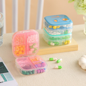 Portable Medicine Organizer Box Daily Three Meals Weekly Seven Days Easy Carry On-the-Go Simple Storage <b>for</b> Medicine Management - Product Image 1