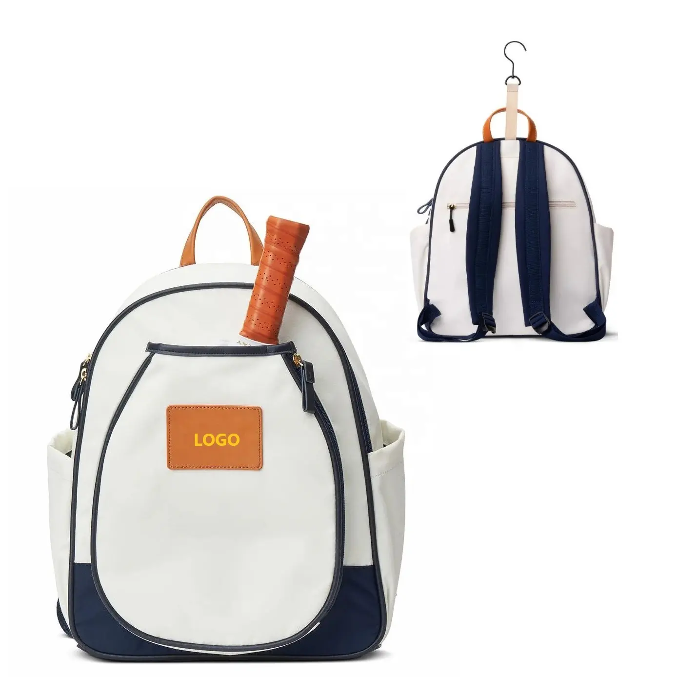 ODM Manufacturer Canvas Sports Backpack Waterproof Storage Bag Tennis Bag Custom Design Pickleball Paddle Set Bag