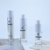 Flacon pompe airless vide en acrylique 15ml 30ml 50ml, couleur personnalisée, avec mécanisme rotatif, pour sérum et lotion cosmétique