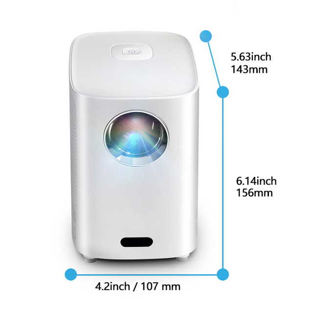Gift Mini Portable 720P/1080P LCD LED Projector Red-Blue 3D 3W*2 Speakers 150 ANSI Lumens Pocketable Multimedia Home Theater