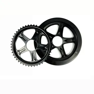 Greenpedel Bafang Chainwheel 44T 46T 48T 52T 체인 휠 교체 체인 가드 자전거 Bafang 센터 중반 드라이브 모터 키트 BBS01