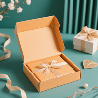 Boîte en carton pour bijoux Magenta Gif avec doublure éponge Lot de coton inséré pour le stockage et la présentation