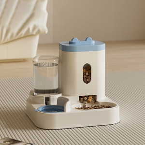 Factory Direct New Auto <b>Cat</b> <b>Feeder</b> & Waterer - 2-in-1 Dispenser Bowl - Product Image 3