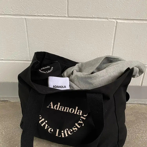 Túi mua sắm bằng vải cotton hữu cơ, tái sử dụng, cỡ lớn, in logo tùy chỉnh, thân thiện với môi trường, túi đựng đồ tạp hóa, túi thể thao cỡ lớn - Product Image 6