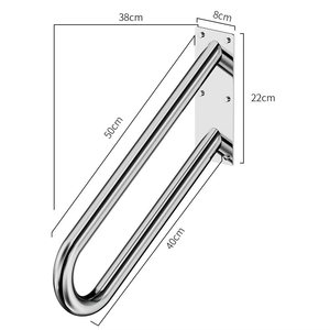 Stainless Steel Wall Mount <strong>Handrail</strong> Handle Non-Slip Porch Railing U Shape Stair <strong>Handrails</strong> Wall Mount <strong>Handrail</strong> <strong>for</strong> Our Door <strong>Steps</strong> - Product Image 5