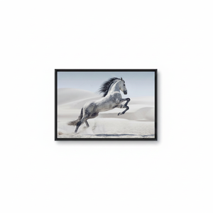 Elegant Desert Stallion: Printed Canvas Art for Minimalist Decor,<b>BLACK</b> <b>FRAMED</b> CANVAS - Product Image 2