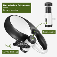 Laisse rétractable robuste pour chien avec distributeur de sacs à excréments, laisse pour animaux de compagnie écologique certifiée CE RoHS pour chiens de petite et grande taille