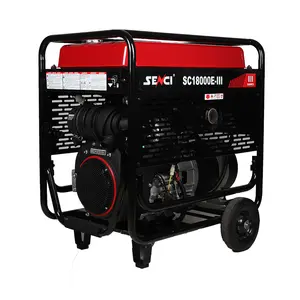 Lenci Generator elektrik portabel 18kW 19kW, Generator bensin darurat Rumah 10KW dengan starter listrik 3 fase