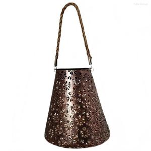 Lámpara de Jardín LED Solar de Hierro Estilo Marroquí, Impermeable para Exteriores, Alimentación por CC, IP44, Control Remoto, Iluminación Decorativa para Patio Trasero - Product Image 1