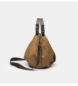 Sac fourre-tout en toile minimaliste de style japonais vintage, léger, grande capacité, avec fermeture éclair, pour l'été, le travail, l'école, les trajets quotidiens - Product Image 4