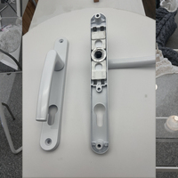 Poignée de serrure de porte à mortaise en alliage d'aluminium blanc de 85mm de conception moderne personnalisée en usine pour accessoires de porte et fenêtre levier de porte