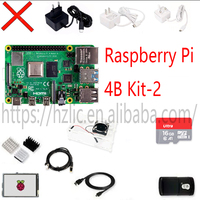 Raspberry pi 4 modèle B 1 Go 2 Go 4 Go 8 Go de RAM (boîtier + ventilateur + carte SD 16 Go + alimentation + micro câble ou écran) Raspberry Pi4 MODULE B Kit 1,2