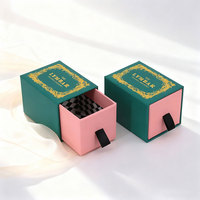 Boîte à tiroir en carton rigide avec couvercle coulissant de luxe, emballage cadeau, petite boîte avec ruban pour bijoux, cosmétiques, écharpe, emballage cadeau