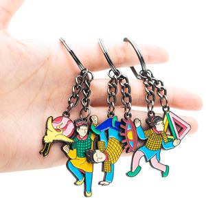 Personalized Custom Shape Anime Metal Keychains Logo Engrav Zinc Alloy Metal Hard Soft Custom Enamel Keychain