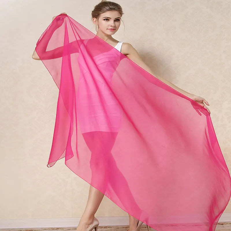 China Hangzhou Fabrik benutzer definierte übergroße Seiden schals Damen Luxus Schal hochwertige einfache Seide Wraps Schal