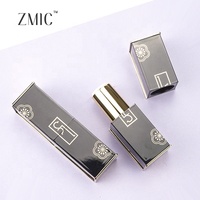 Étui à rouge à lèvres magnétique carré, conteneur de luxe pour rouge à lèvres, tube de rouge à lèvres or et noir, conteneur de maquillage, emballage de rouge à lèvres haut de gamme