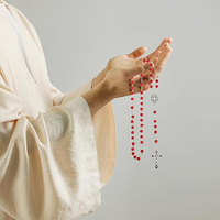 12 Colliers Chapelets Catholiques en Bois, Perles Religieuses, Cadeaux Chapelets Sacrés, Boîtes Cadeaux, Prière Géométrique Unisexe