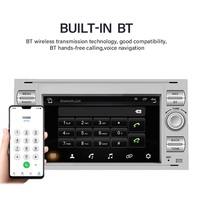 DVD Player Mobil Layar IPS 7 Inch 4 Core WIFI GPS Android 2 Din Stereo Mobil Audio Mobil untuk Ford Transit 2004-2008