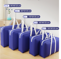Bolsa de Almacenamiento Plegable Moderna y Resistente, de Tela No Tejida, para Ropa y Edredones, Ideal para Organización, Mudanzas y Viajes, Bolsa de Transporte Grande