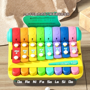 Nhựa Trẻ Em Đầu Giáo Dục Xylophone Đàn Piano Âm Nhạc Đồ Chơi Kit 3 Trong 1 Nhạc Cụ Đồ Chơi - Product Image 3