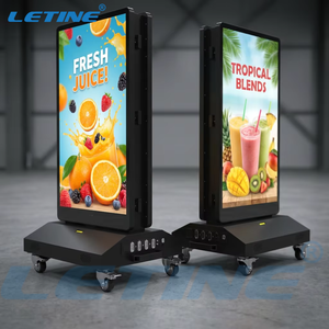 Kiosque publicitaire intelligent portable à double face, étanche IP65, 43 pouces, haute luminosité, fonctionnant sur batterie - Product Image 1