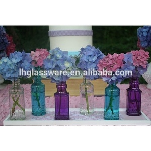 Bouteilles <span class=keywords><strong>en</strong></span> <span class=keywords><strong>verre</strong></span> vintage avec bouchons <span class=keywords><strong>en</strong></span> liège, vases à fleurs, formes assorties, ensemble de bouteilles de 5 pouces de haut, 100-150 ml, <span class=keywords><strong>bouteille</strong></span> <span class=keywords><strong>en</strong></span> <span class=keywords><strong>verre</strong></span> gaufré - Product Image 6