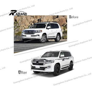 Kit de estiramiento facial modificado para LC200 2016 a 2021 accesorios de parachoques delantero para <span class=keywords><strong>Land</strong></span> <span class=keywords><strong>Cruiser</strong></span> LC200 Kit de carrocería de actualización - Product Image 3
